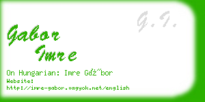gabor imre business card
